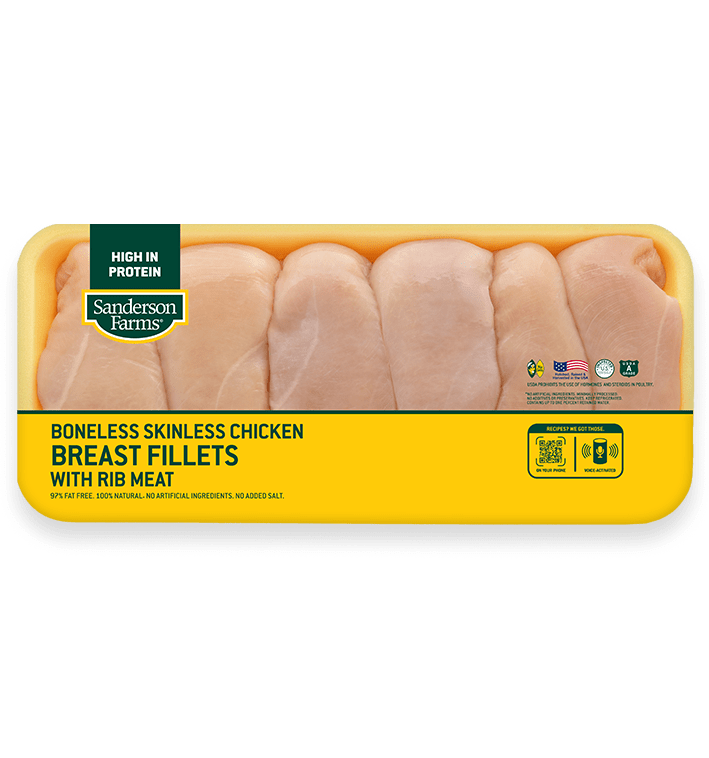 Boneless Skinless Chicken Breast Fillets with Rib Meat Value Pack
