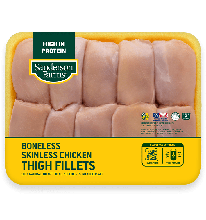 Boneless Skinless Chicken Thigh Fillets Family Pack